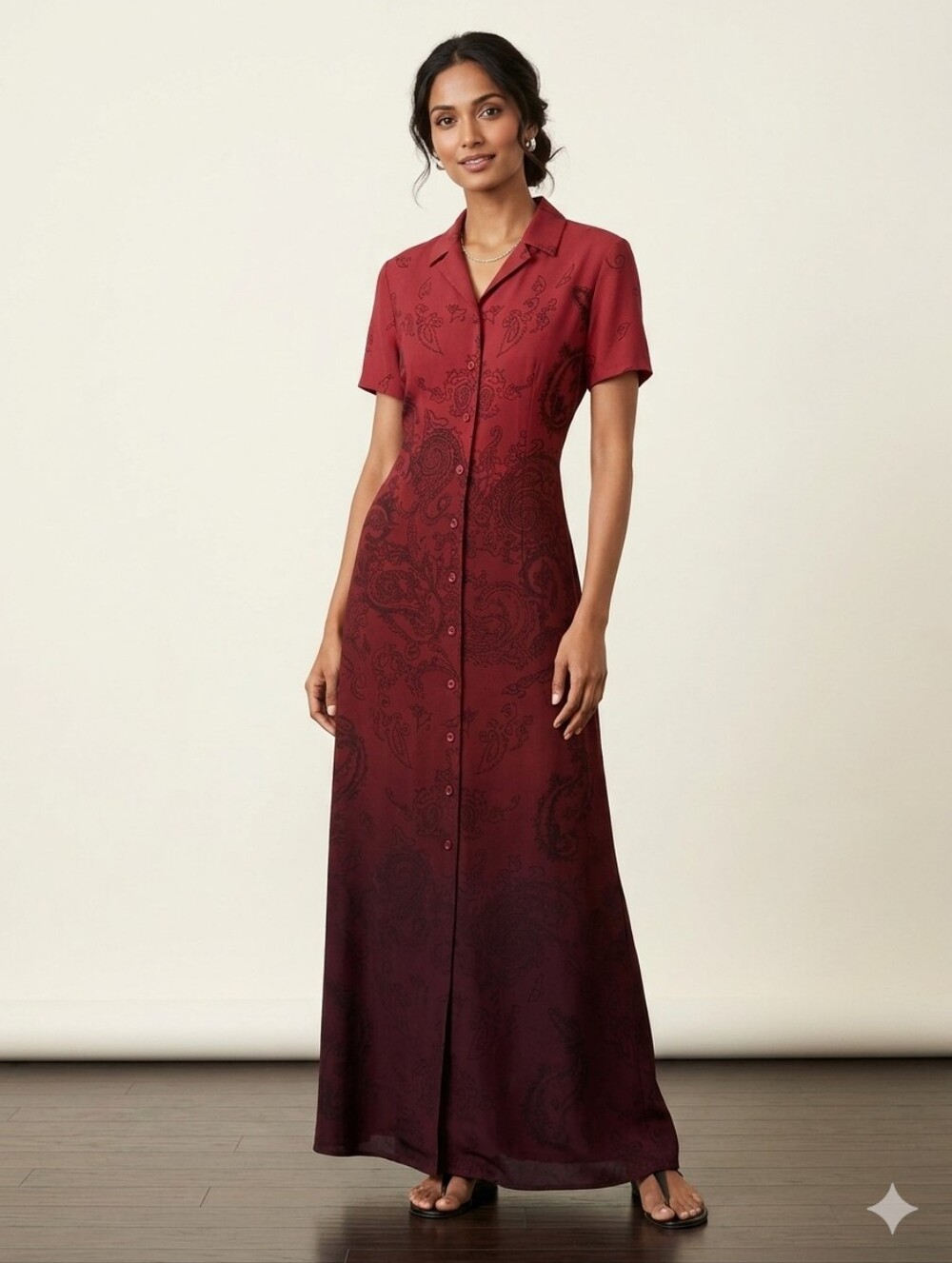 LIZ CLAIBORNE DRESSES DRESS BURGUNDY and BLACK POLYESTER SIZE 10
